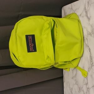 LIME GREEN JANSPORT BACKPACK